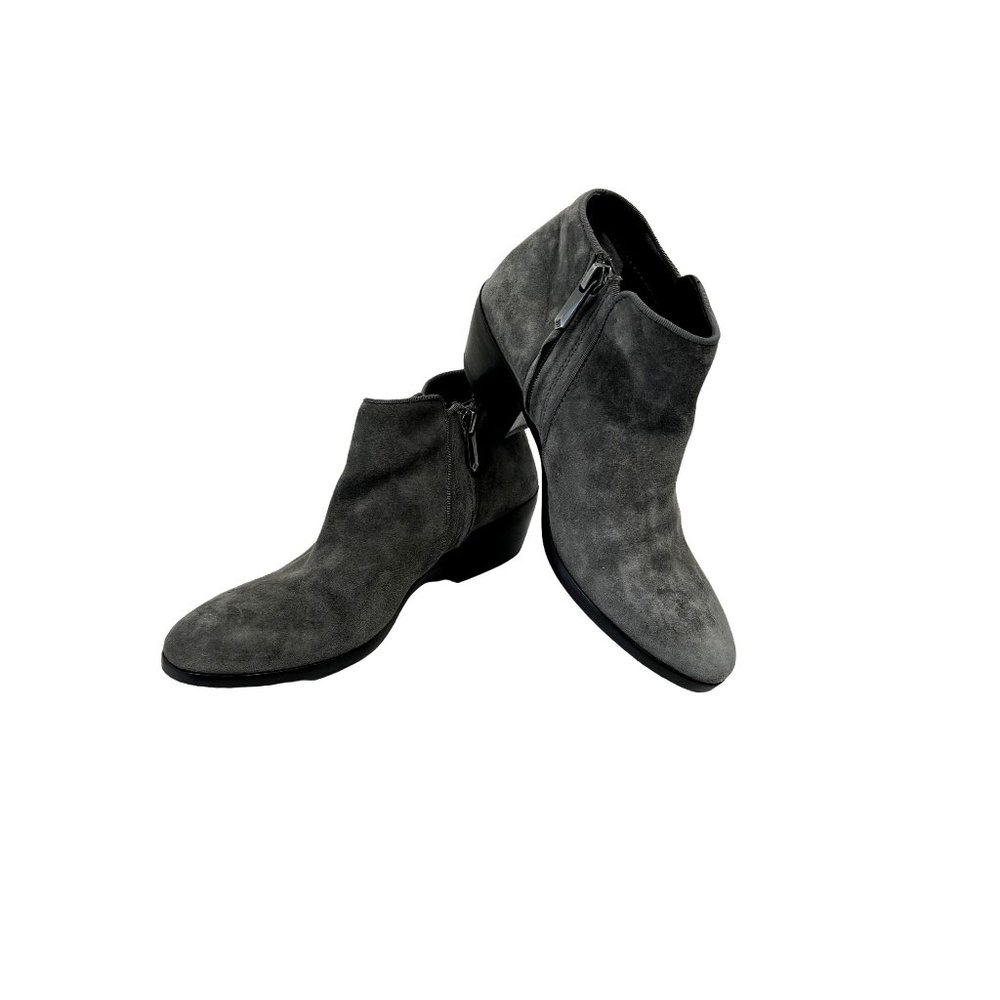 Sam Edelman Gray Suede Leather Ankle Boots Size 5